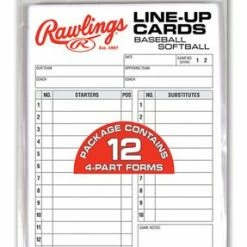The Softball Group Rawlings Team Line-Up Cards Field